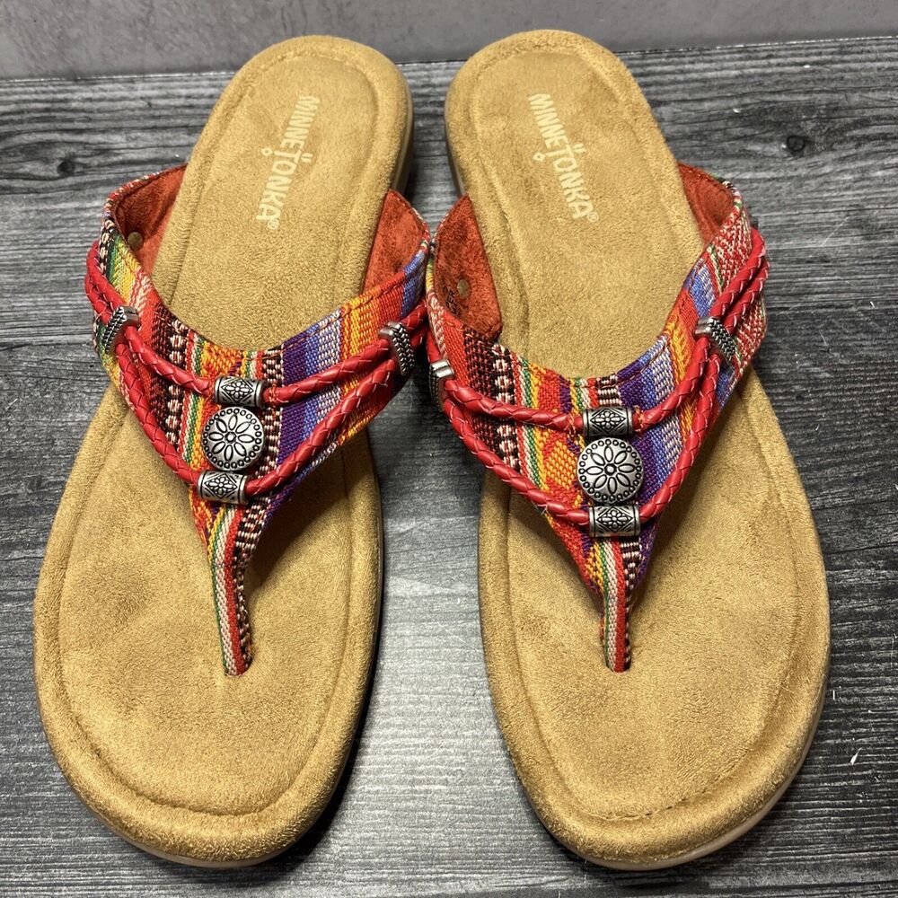NEW MINNIE TONKA Flip Flop Sandals Sz 9 Women 500982 Aztec